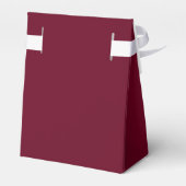 Monogram rood en goud bruiloft bedankdoosjes (Achterkant)