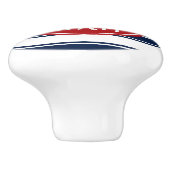 Monogram Rood- en marinekeramische Knob Keramische Knop (Zijkant)