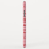 Monogram Rood en Roze Geometrisch Patroon Case-Mate iPhone Case (Achterkant/rechts)