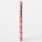 Monogram Rood en Roze Geometrisch Patroon Case-Mate iPhone Case (Achterkant/links)