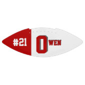 Monogram rood en wit american football (Paneel)