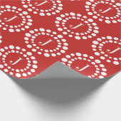 Monogram Rood en Wrapppapier Cadeaupapier (Hoek)