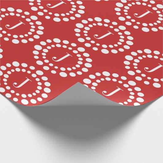 Monogram Rood en Wrapppapier Cadeaupapier (Hoek)