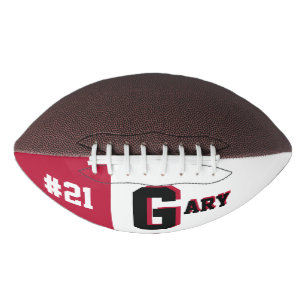 Monogram rood en zwart american football