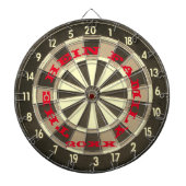  Monogram Rood- en Zwarte Dart Board Dartbord (Voorkant)