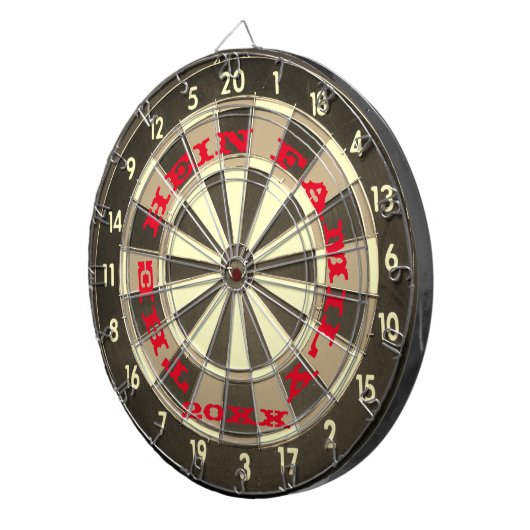  Monogram Rood- en Zwarte Dart Board Dartbord (Voorkant Rechts)
