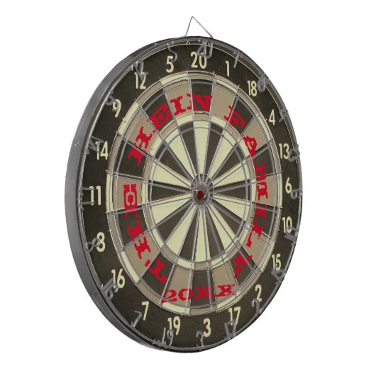  Monogram Rood- en Zwarte Dart Board Dartbord (Voorkant Links)