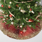 Monogram Rood Goud Glitter Girly Glam Kerstboom Rok