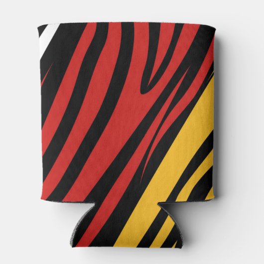 Monogram Rood Groen Geel Zwart Geschiedenis maand Blikjeskoeler (Achterkant)