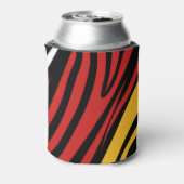 Monogram Rood Groen Geel Zwart Geschiedenis maand Blikjeskoeler (Blikje Achterkant)