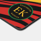 Monogram Rood Groen Geel Zwart Geschiedenis maand Bureaumat (Hoek)