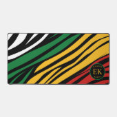 Monogram Rood Groen Geel Zwart Geschiedenis maand Bureaumat (Voorkant)