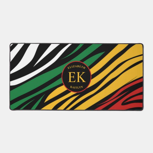 Monogram Rood Groen Geel Zwart Geschiedenis maand Bureaumat (Voorkant)