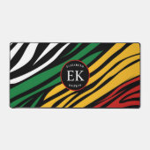 Monogram Rood Groen Geel Zwart Geschiedenis maand Bureaumat (Voorkant)