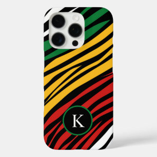 Monogram Rood Groen Geel Zwart Geschiedenis maand iPhone 16 Pro Hoesje