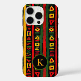 Monogram Rood Groen Geel Zwart Geschiedenis maand iPhone 16 Pro Hoesje