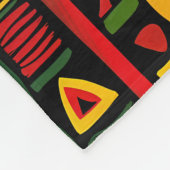 Monogram Rood Groen Geel Zwart Geschiedenis maand Fleece Deken (Hoek)