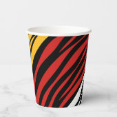 Monogram Rood Groen Geel Zwart Geschiedenis maand Papieren Bekers (Achterkant)