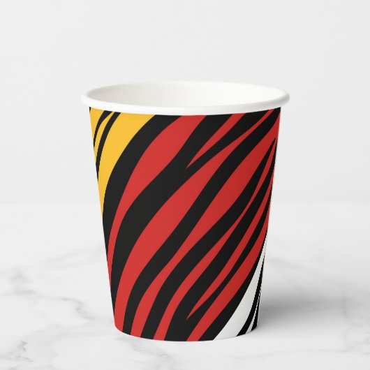 Monogram Rood Groen Geel Zwart Geschiedenis maand Papieren Bekers (Achterkant)