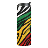 Monogram Rood Groen Geel Zwart Geschiedenis maand Thermosbeker (Gedraaid links)