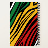 Monogram Rood Groen Geel Zwart Geschiedenis Recept Notitieboek (Achterkant)