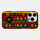 Monogram Rood Groen Geel Zwart Historische Maand v Case-Mate iPhone Case (Achterkant (horizontaal))