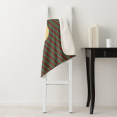 monogram Rood & groen Streeppatroon Sherpa Deken (In situ)