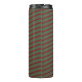 monogram Rood & groen Streeppatroon Thermosbeker (Achterkant)