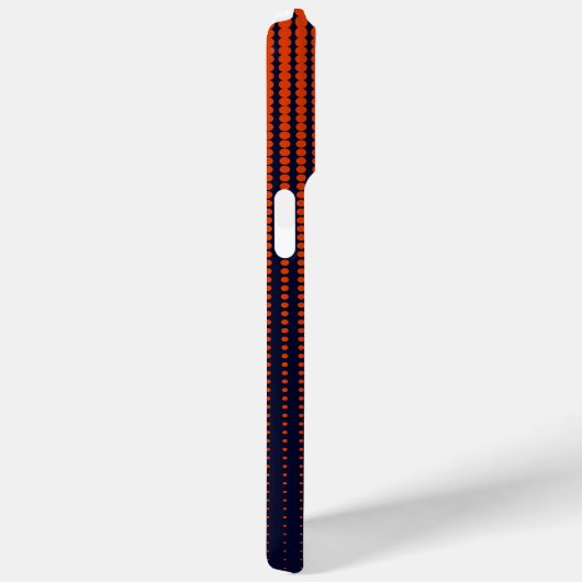 Monogram rood Halftone Modern Initiaal gepersonali Case-Mate iPhone Case (Achterkant / Rechts)