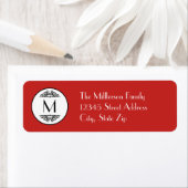  Monogram rood - het Etiket van het Adres van de t (Insitu)