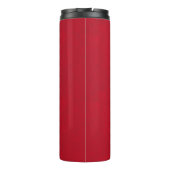 Monogram rood leder thermosbeker (Achterkant)