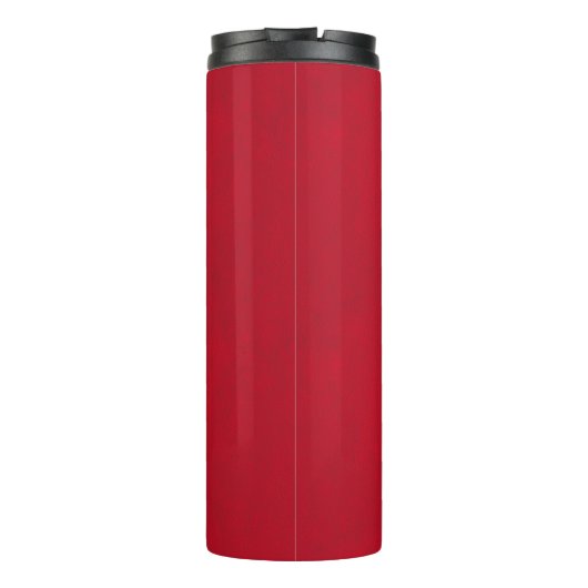 Monogram rood leder thermosbeker (Achterkant)