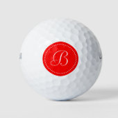 Monogram rood met Stippen Golfballen (Voorkant)