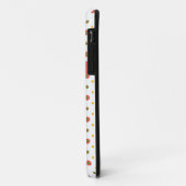 Monogram Rood op Witte Polkas iPhone 5 Xtreme Hoes (Achterkant/links)