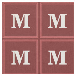 Monogram rood stof
