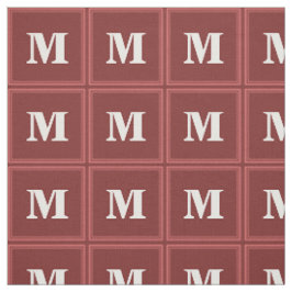 Monogram rood stof