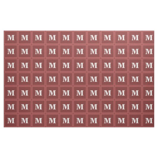 Monogram rood stof (Fat Quarter)