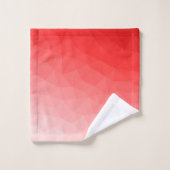 Monogram rood verloop geometrisch maaspatroon bad handdoek (Wasdoekje)