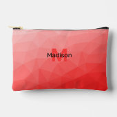 Monogram rood verloop geometrisch maaspatroon etui (Voorkant)