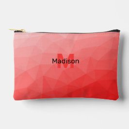 Monogram rood verloop geometrisch maaspatroon etui