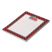 Monogram  Rood Vrachtwagen en Boom Buffalo Spelen Notitieblok (Linkerzijde)
