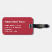 Monogram rood wit blauw Texas vlag Bagagelabel (Achterkant horizontaal)