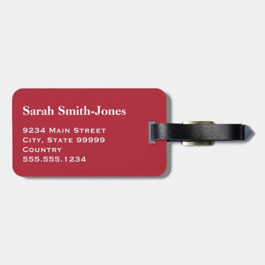 Monogram rood wit blauw Texas vlag Bagagelabel (Achterkant horizontaal)