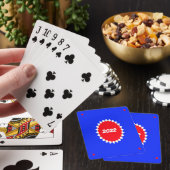 Monogram rood, wit en blauw Starburst Pokerkaarten (Insitu)