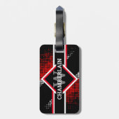 Monogram Rood wit en zwart Bagagelabel (Achterkant verticaal)
