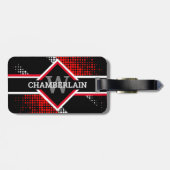 Monogram Rood wit en zwart Bagagelabel (Achterkant horizontaal)