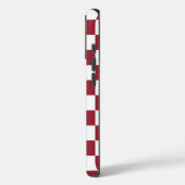 Monogram rood wit geruit patroon Case-Mate iPhone case (Achterkant / Links)