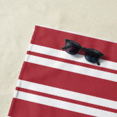 Monogram rood wit Nautisch Lake House Strandlaken (In situ)