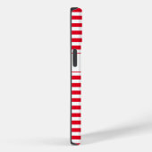 Monogram rood/wit strepen Case-Mate iPhone case (Achterkant / Rechts)