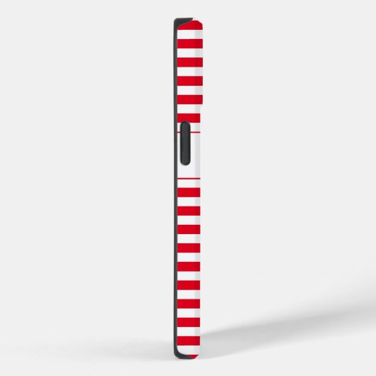 Monogram rood/wit strepen Case-Mate iPhone case (Achterkant / Rechts)